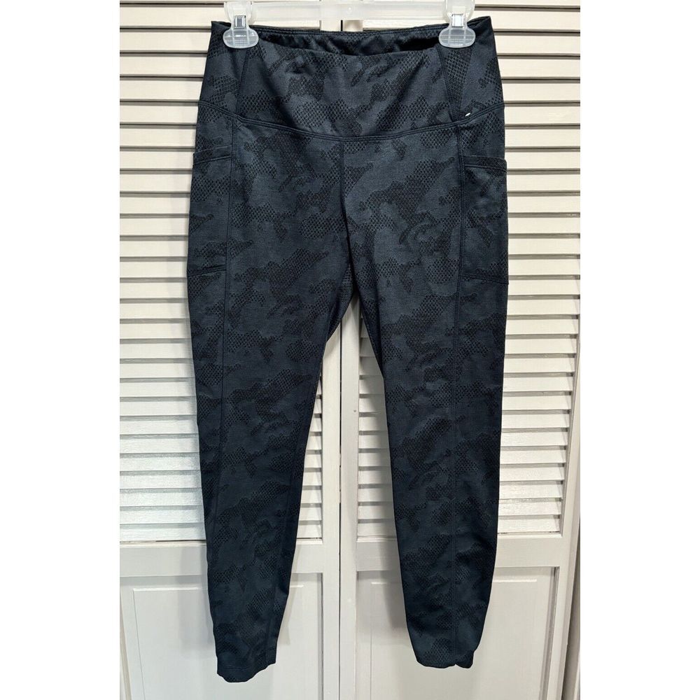 Mondetta Performance & Luxary Navy Camo Wide Band Ankle Leggings Size Small‎